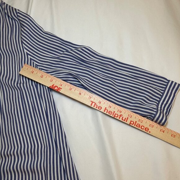 MSK Size XL Striped Blue and White Dress Coverup Beach Resortwear Holiday - Picture 11 of 13